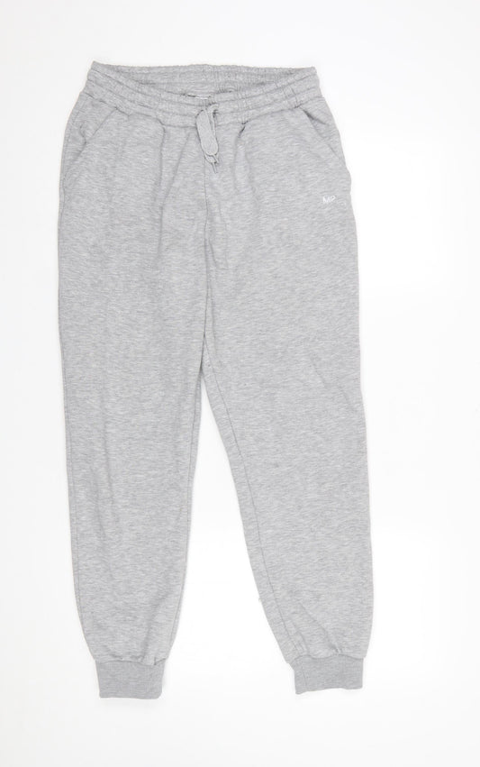 MP Women's Grey Fleece Jogger Trousers Size M Comfortable Lined Pants