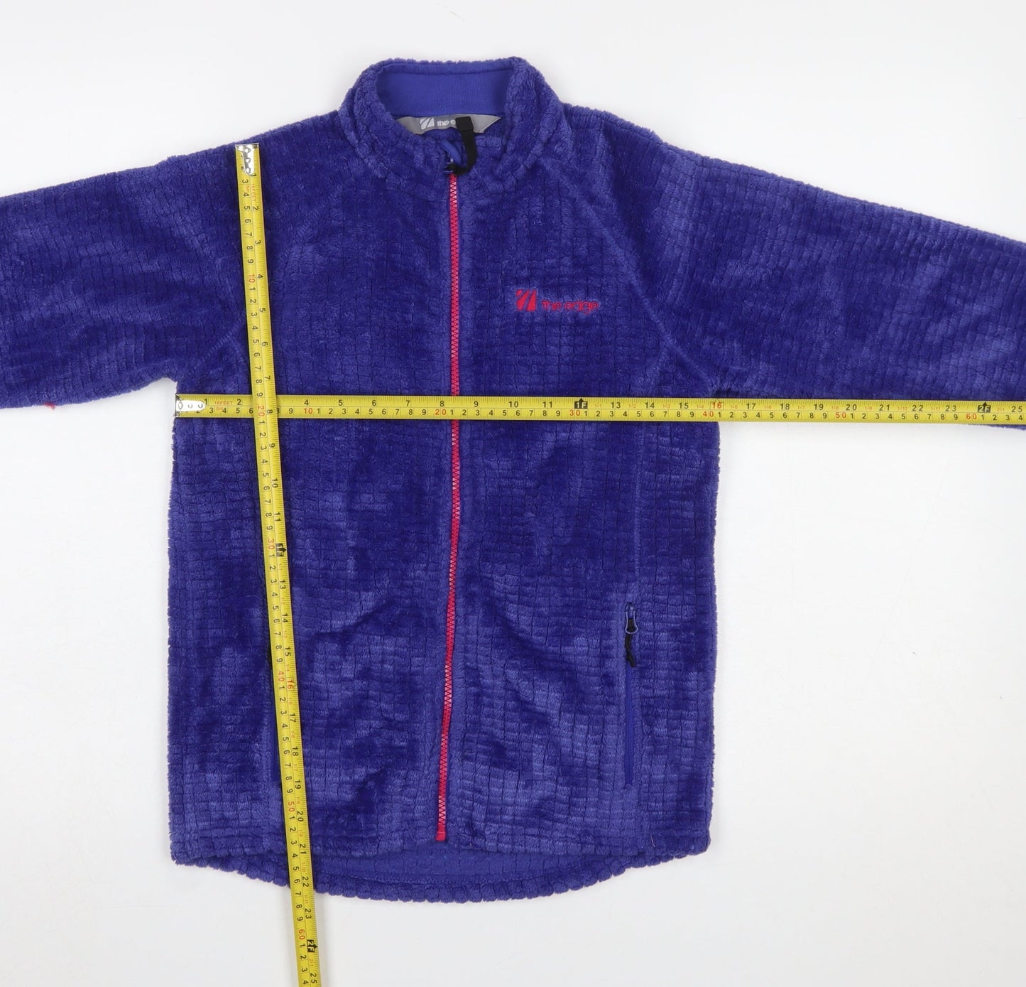 The Edge Girls Blue Fleece Full Zip Jacket 11-12 Years Warm Softshell Outdoor