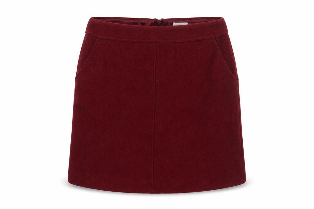 Jigsaw Women’s Red Wool Knee Length Pencil Skirt Size 12