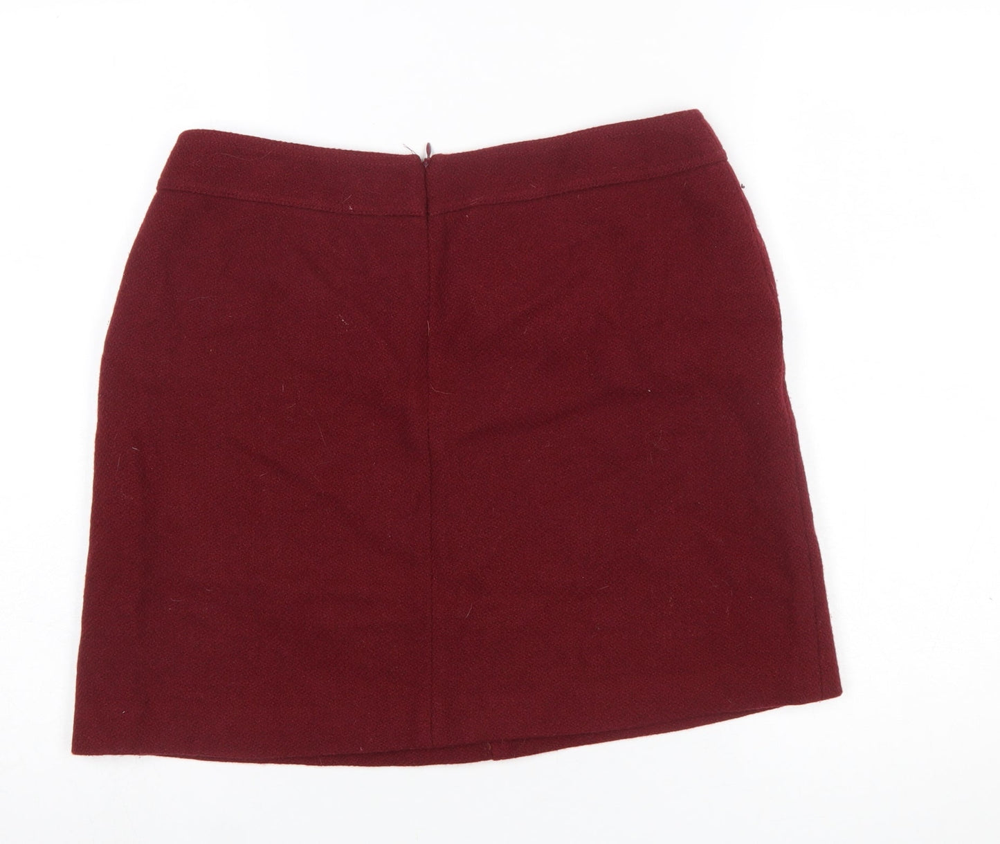 Jigsaw Women’s Red Wool Knee Length Pencil Skirt Size 12