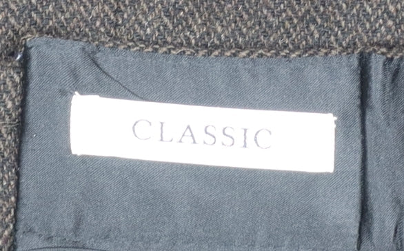 Marks and Spencer Women Brown Long A-Line Wool Blend Skirt Size 16
