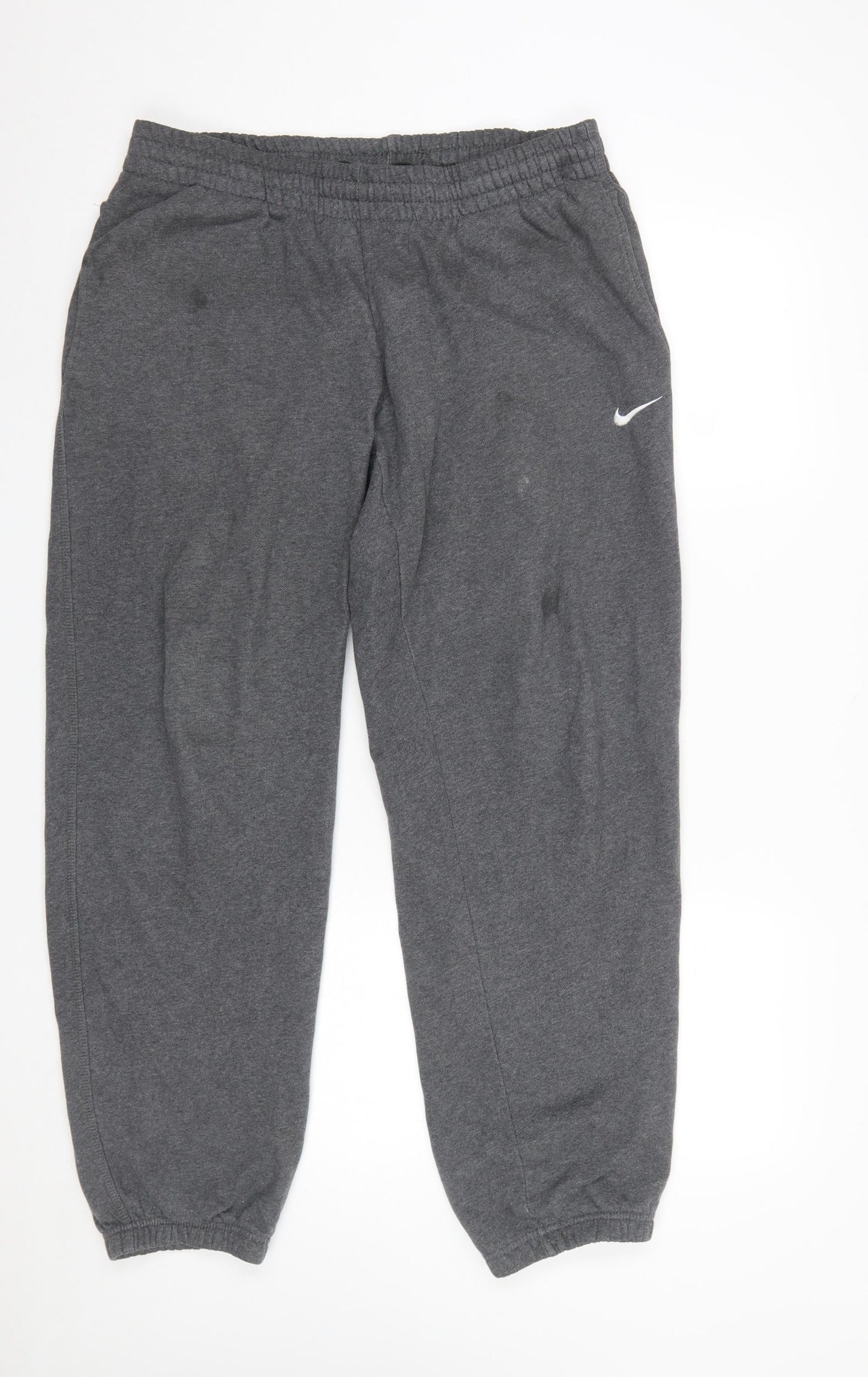 Nike Men's Grey Sweatpants M Regular Fit Elastic Waist Tapered Joggers