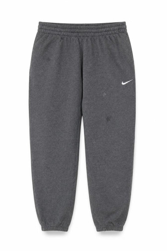 Nike Men's Grey Sweatpants M Regular Fit Elastic Waist Tapered Joggers
