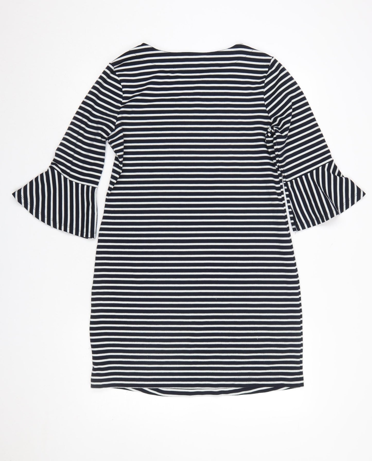Next Women’s Black White Striped Shift Dress Size 12