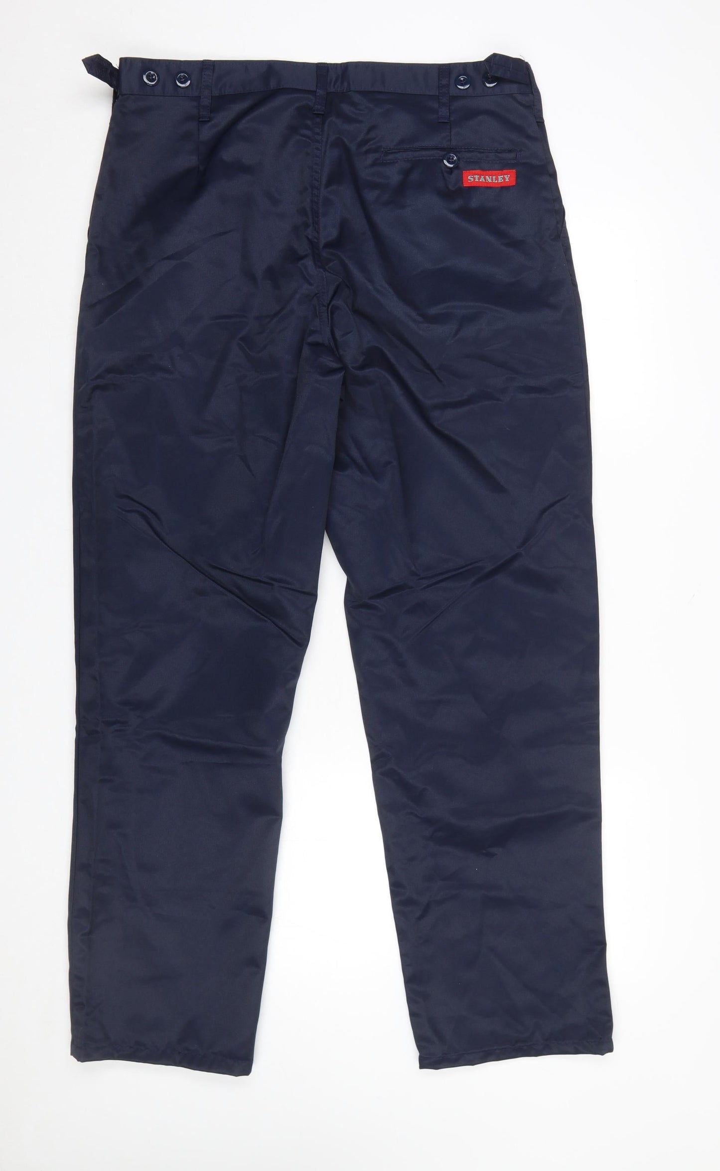 Stanley Men's Navy Workwear Trousers Size 36 Regular Fit Polyester Cotton