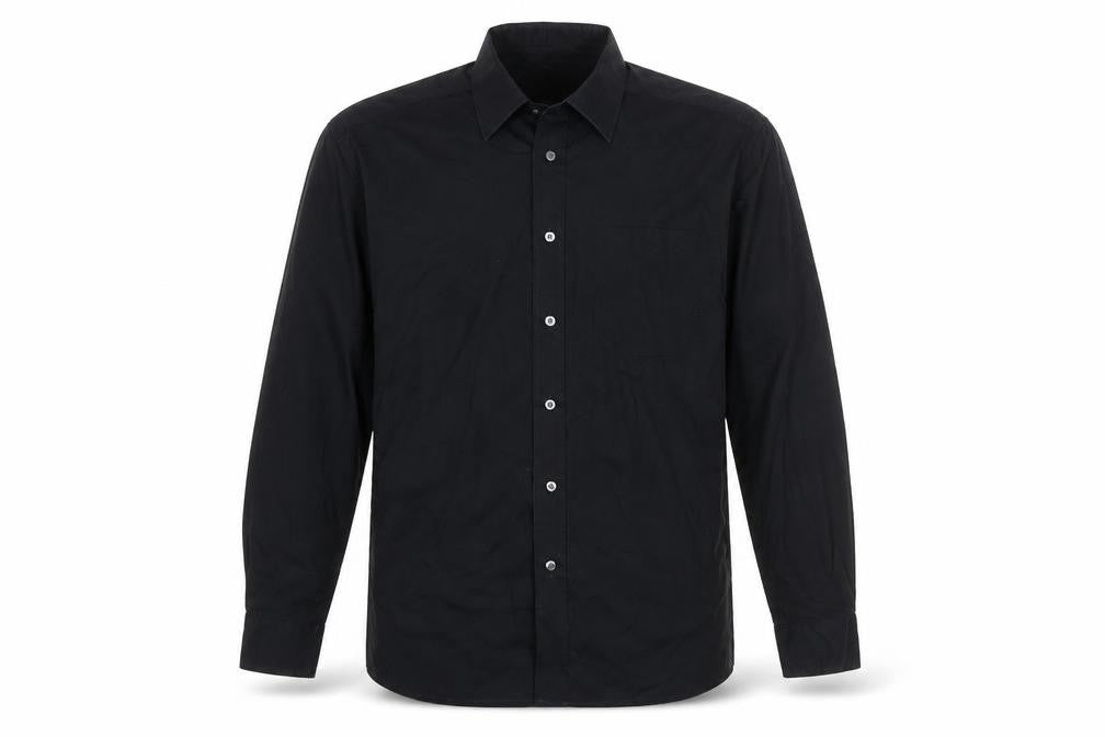 Marks & Spencer Men’s Black Regular Fit Long Sleeve Easy Care Shirt 16.5in