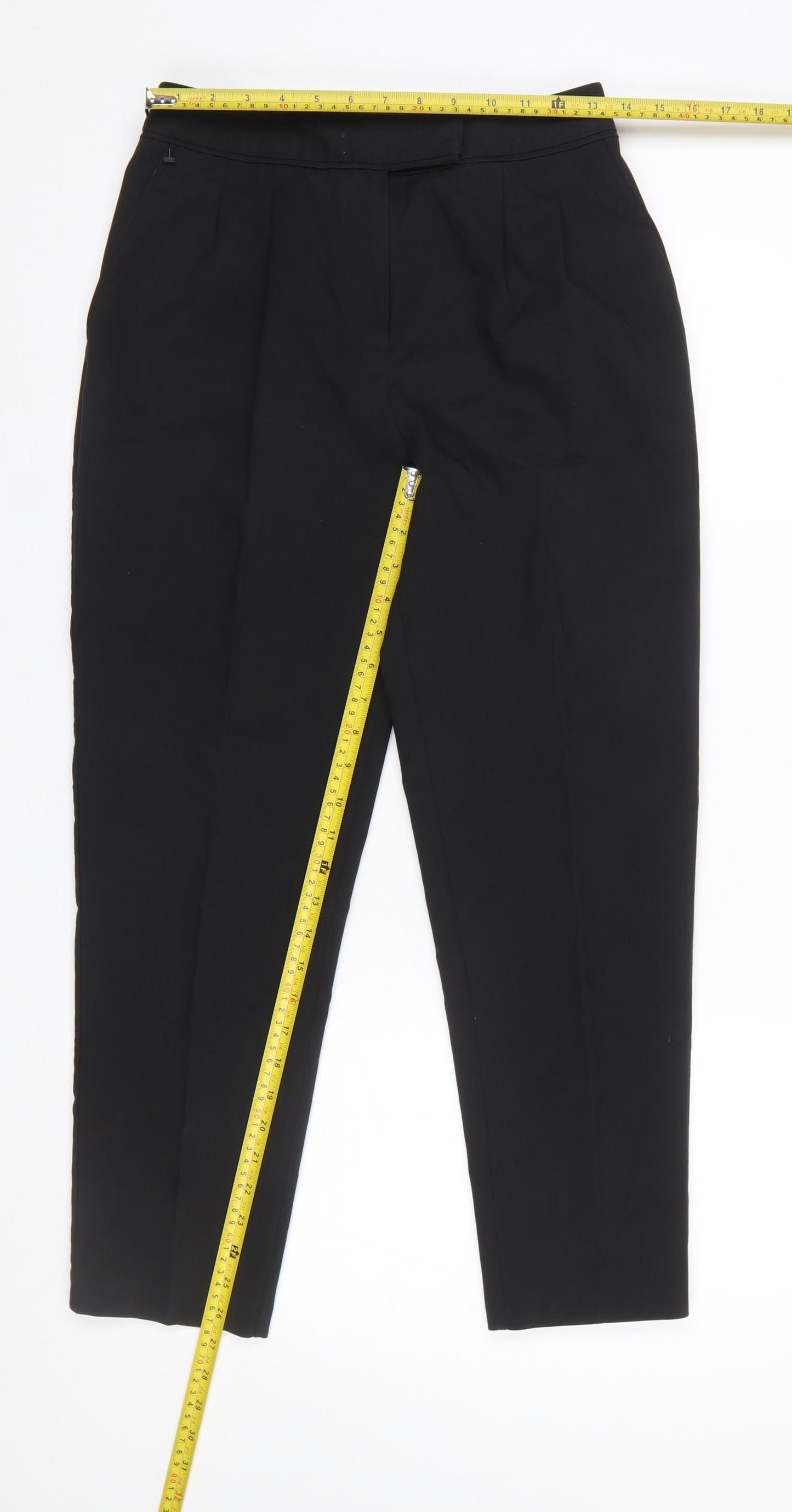 Finery Women's Black Slim Tapered Trousers UK 10