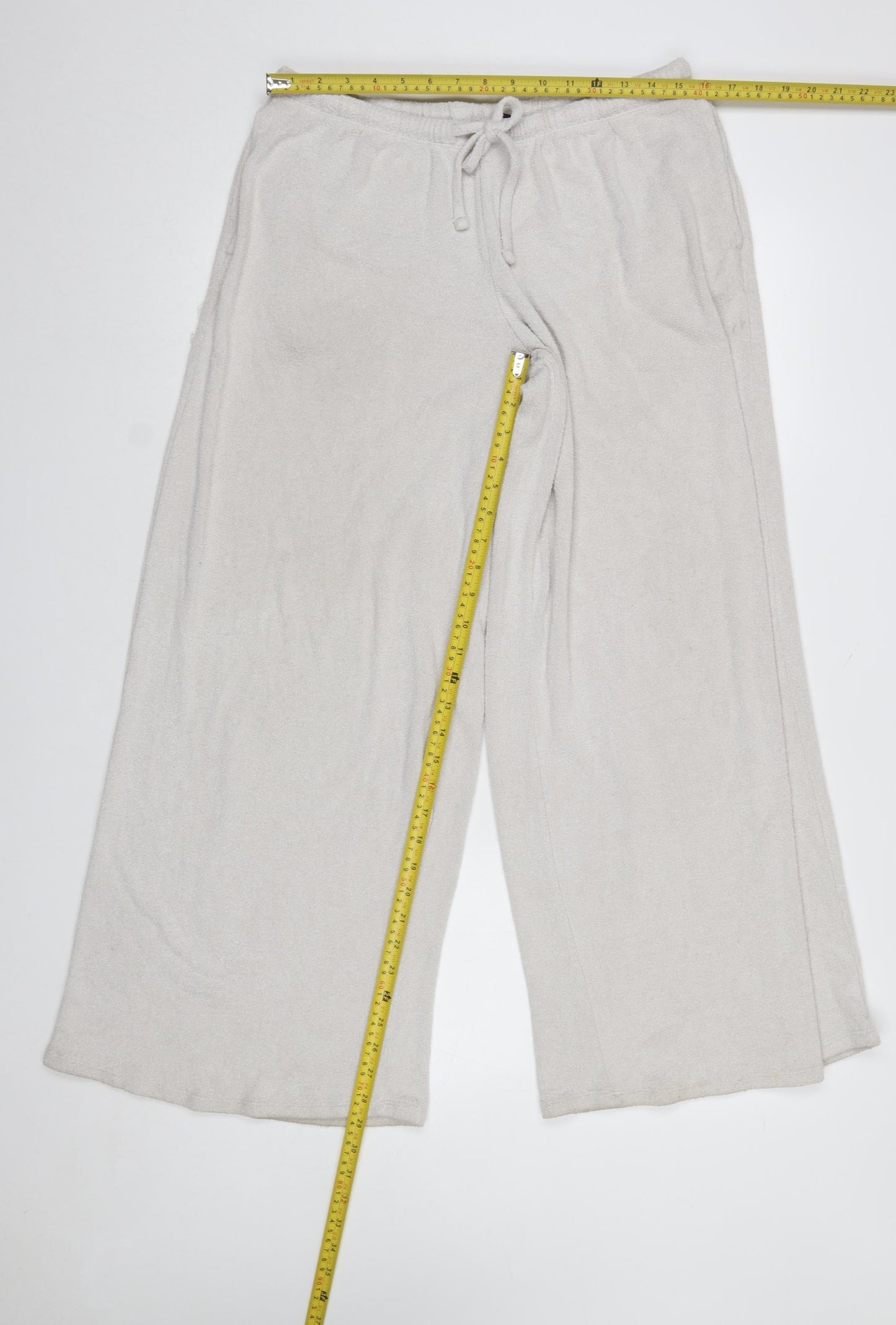 ASOS DESIGN Women’s Beige Wide-Leg Terry Sweatpants M