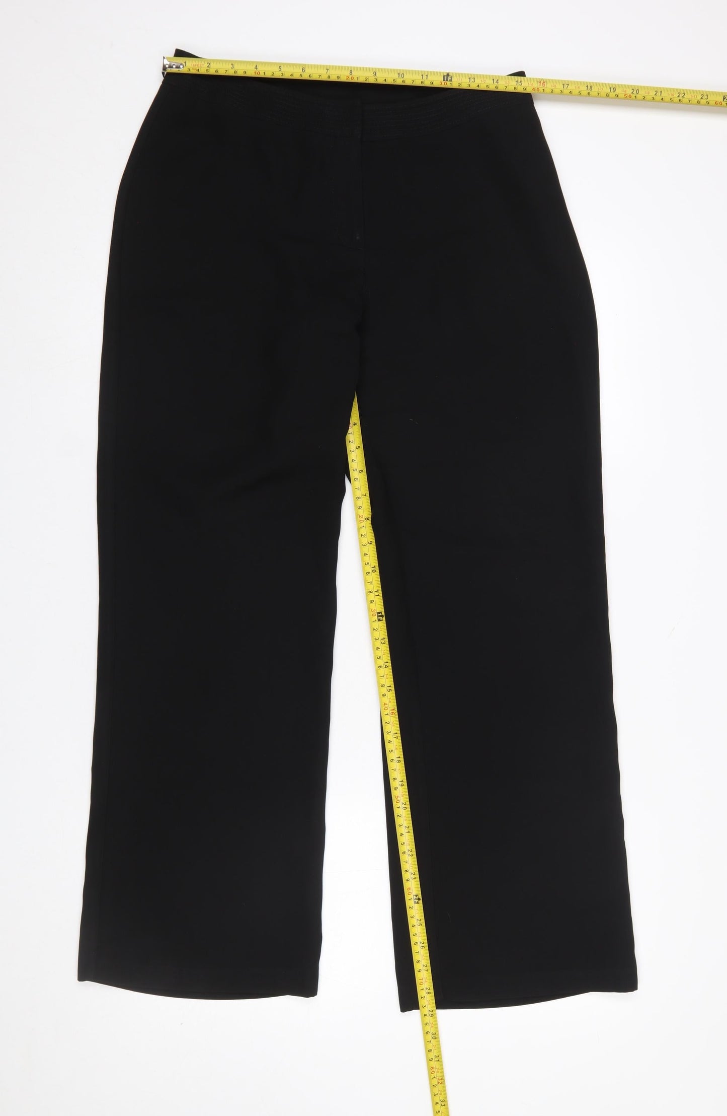Bm Women’s Black Size 12 Straight Leg Trousers