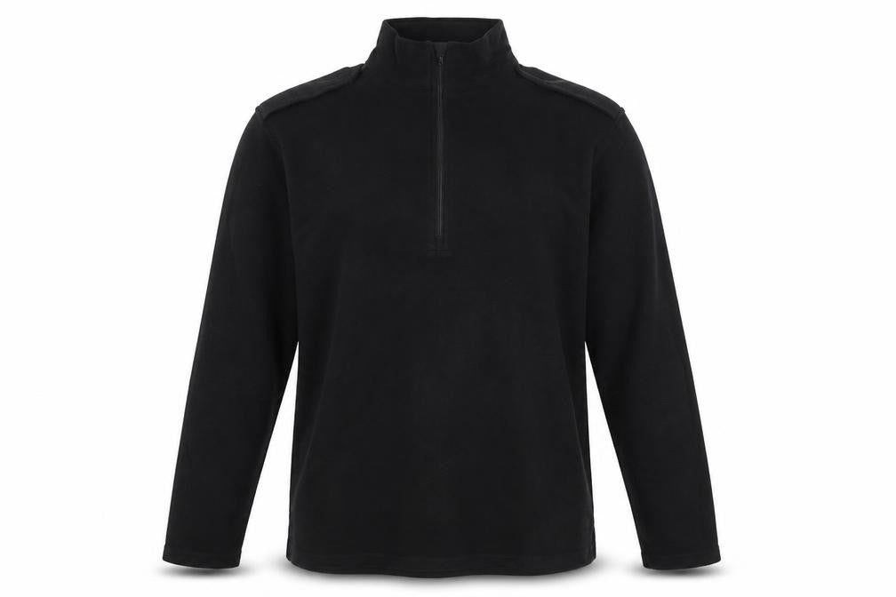 Churchill Men's Black Fleece 1/4 Zip Pullover Sweatshirt M