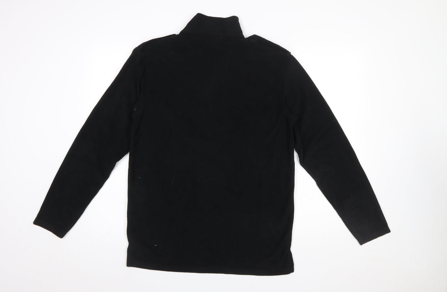 Churchill Men's Black Fleece 1/4 Zip Pullover Sweatshirt M