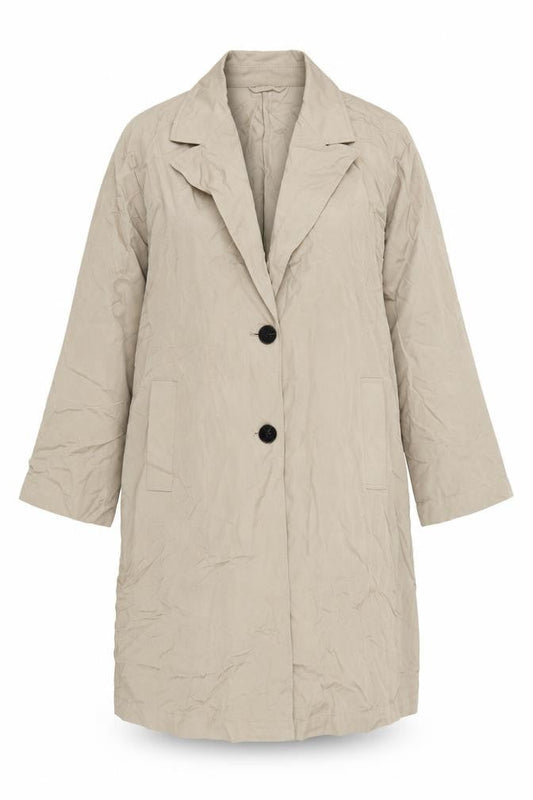 Zara Women Beige Long Cotton Trench Coat Size 12