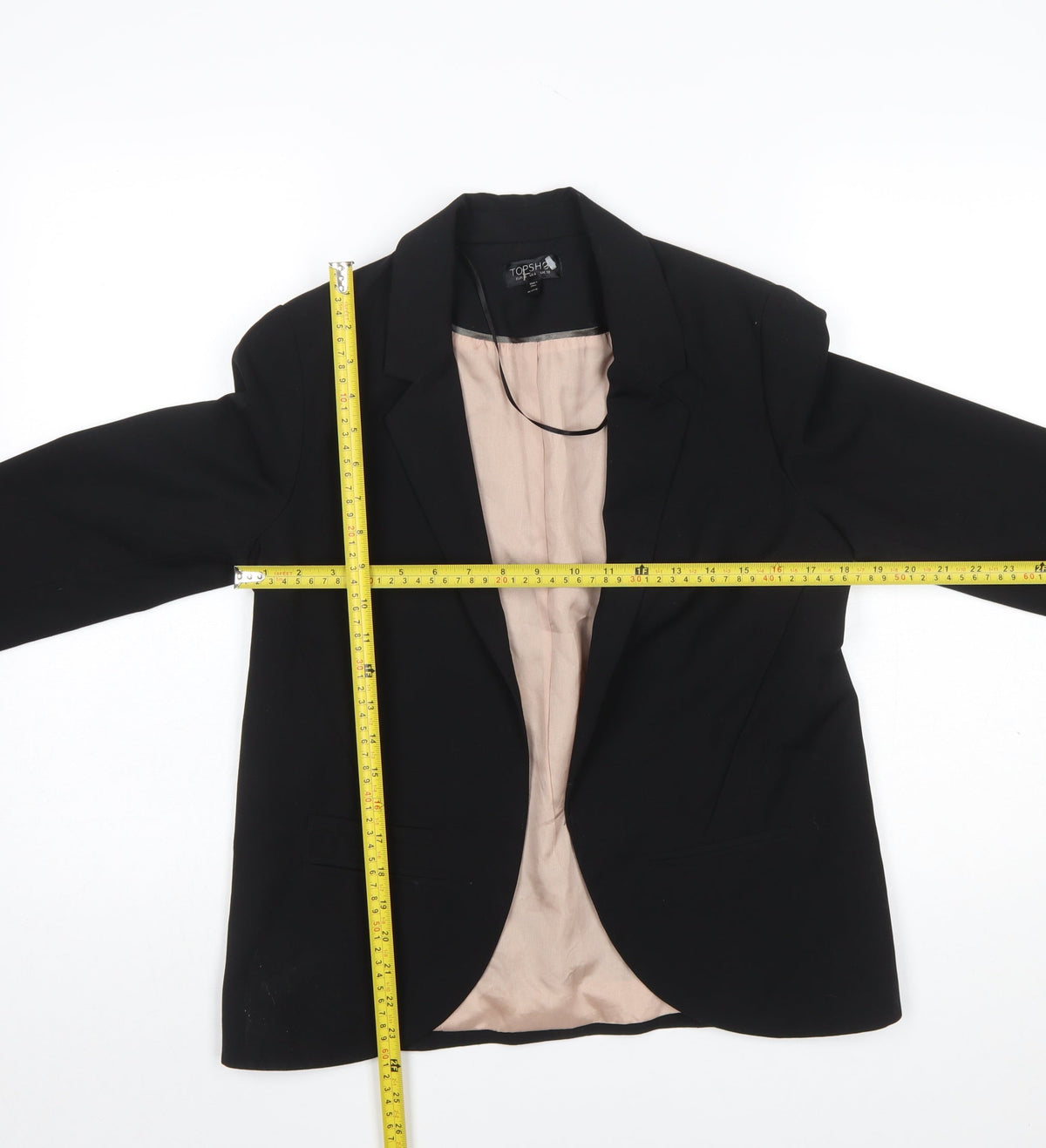 Topshop Women Black Size 10 Classic Blazer Jacket Lined