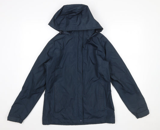 Hi Gear Womens Blue Waterproof Hooded Rain Jacket Size 10