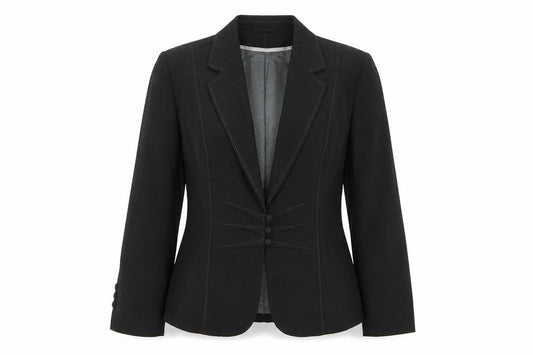 Marks & Spencer Women Charcoal Blazer UK 14 Tailored Single-Breasted Lined