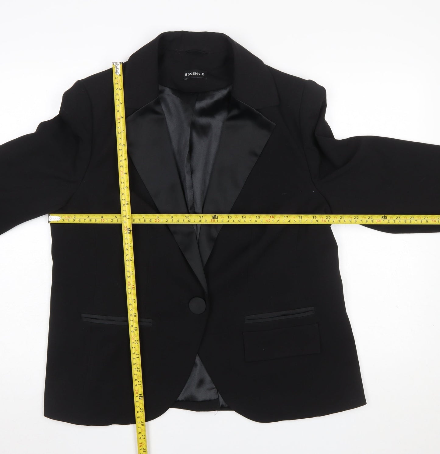 Evans Women's Black Size 18 Single-Breasted Blazer