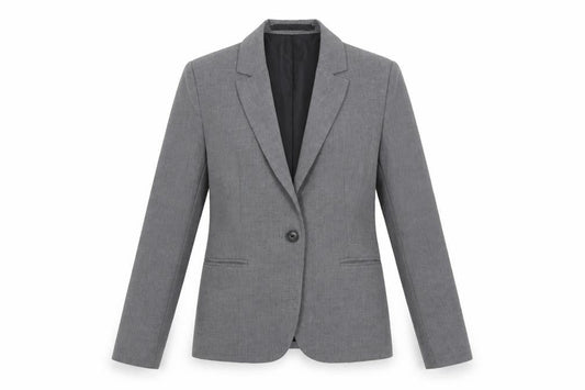 Zara Women Grey Houndstooth Single Breasted Blazer Size 10
