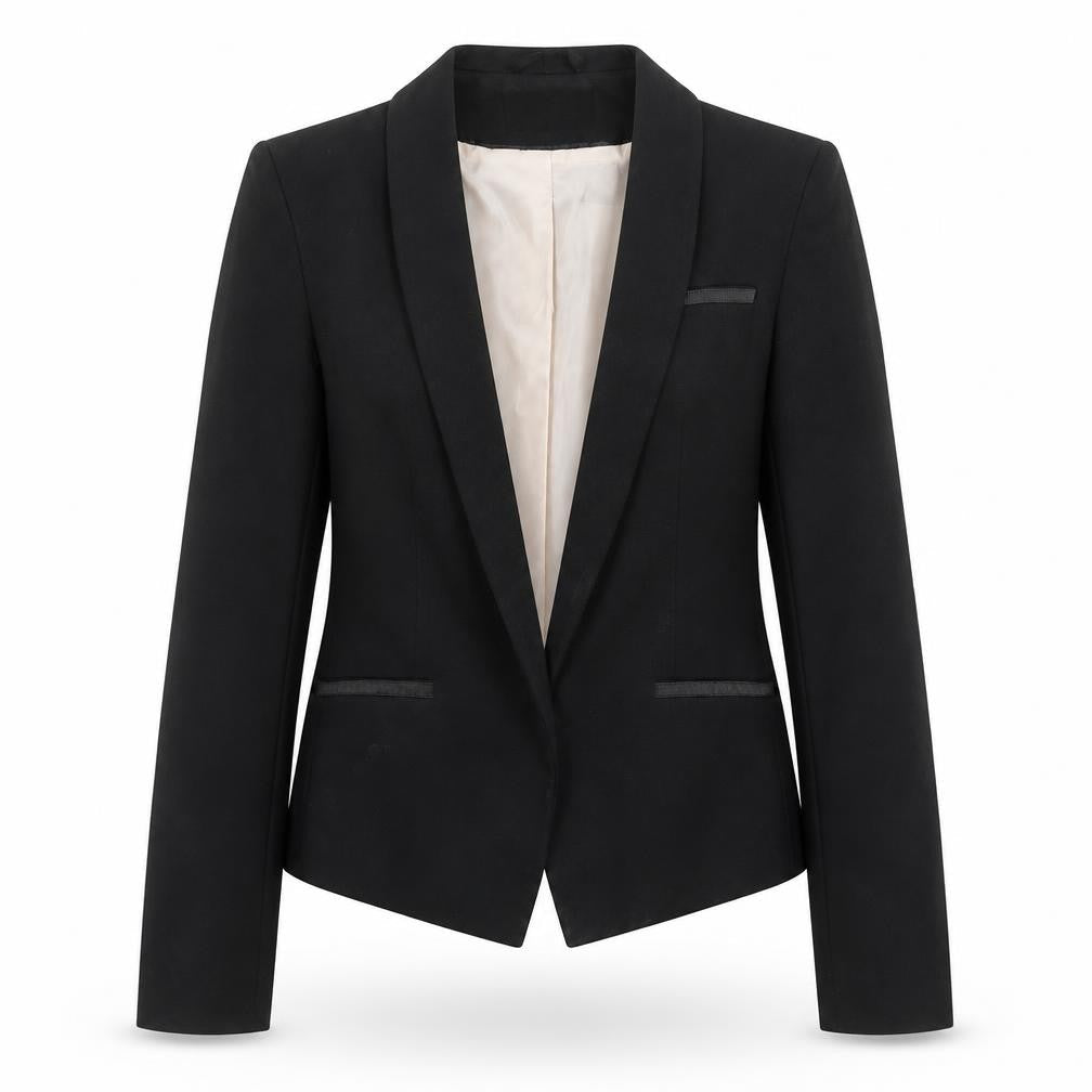 H&M Women's Black Slim Fit Blazer Jacket Size 6 Tailored Workwear