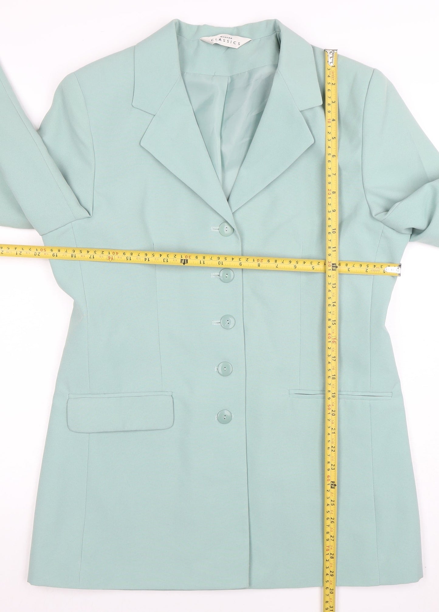 Modern Classics Women's Green Blazer Jacket Size 12 Regular Fit