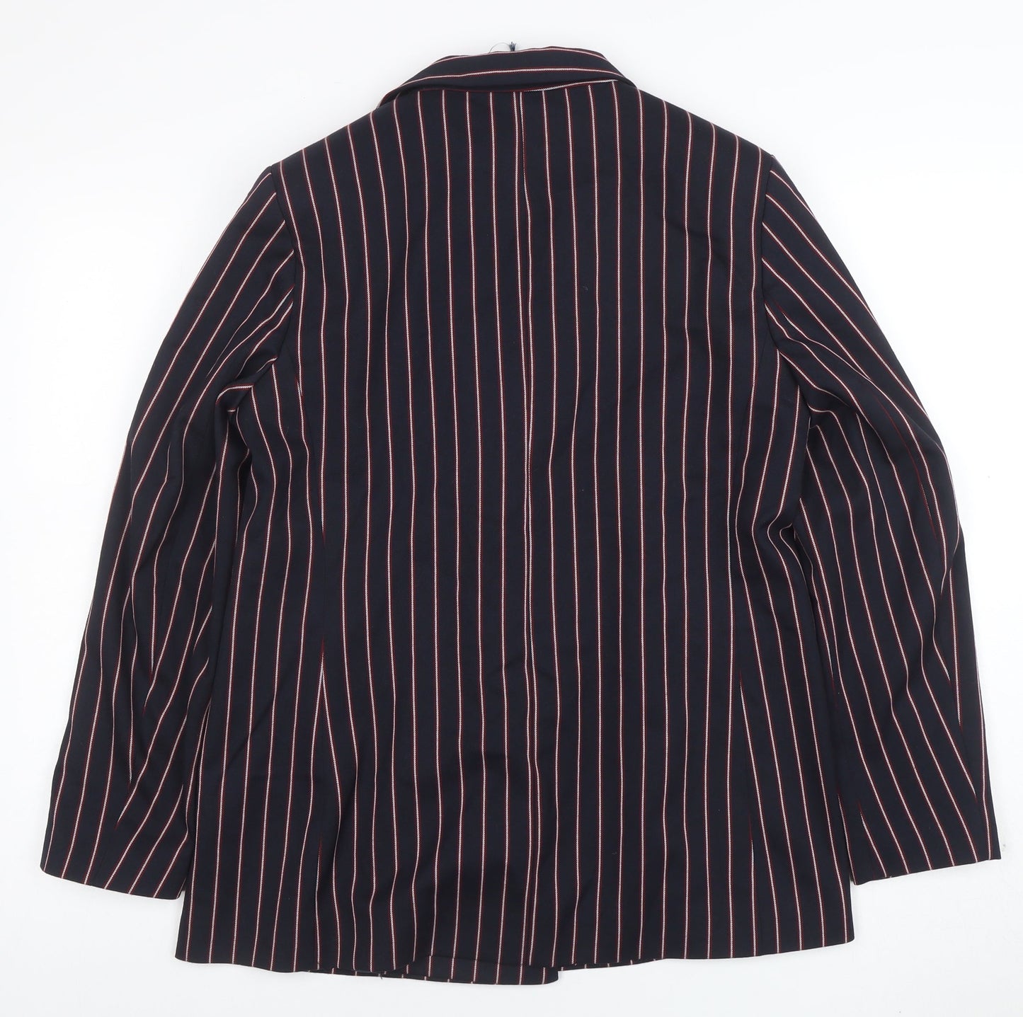 Marks and Spencer Women Navy Pinstripe Double-Breasted Blazer UK 12