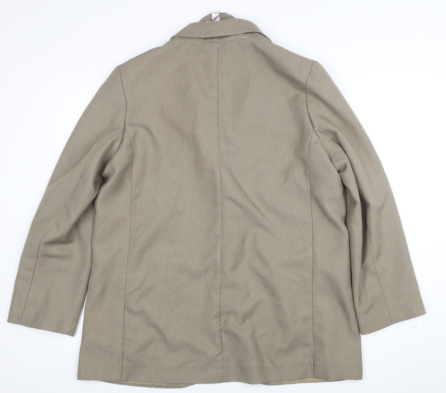 River Island Women Beige Size 12 Single-Breasted Blazer Jacket