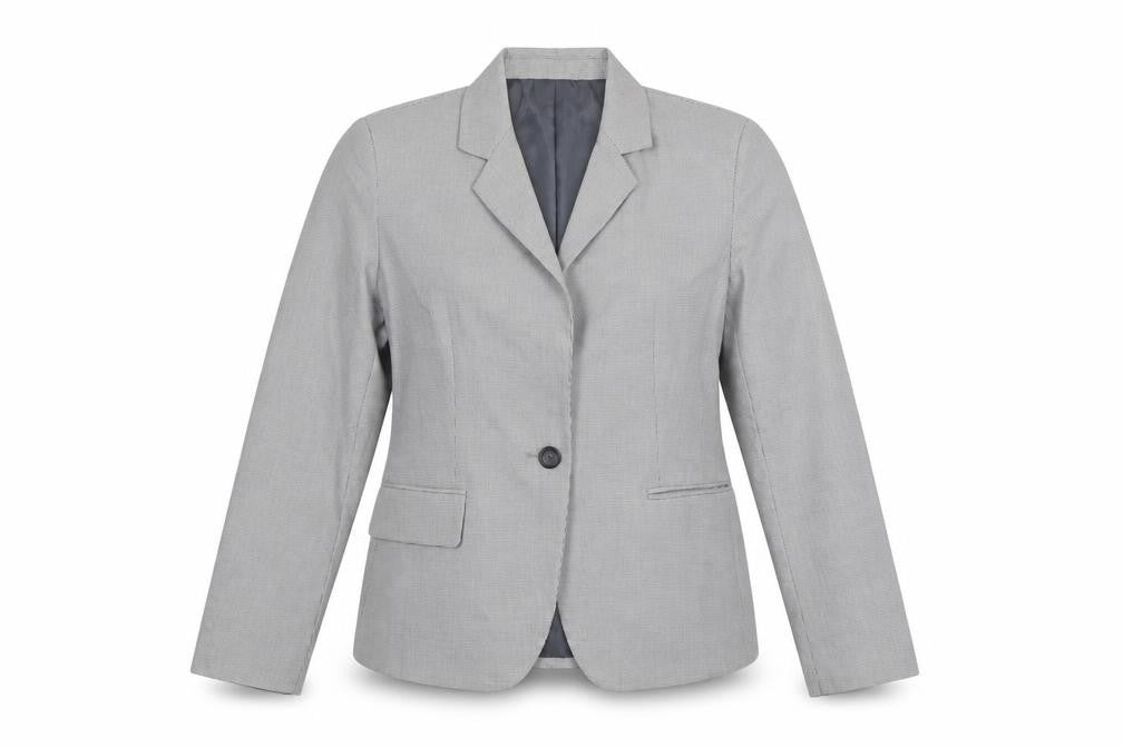 Zara Basic Women's Grey Single-Breasted Blazer Size 12 Classic Fit