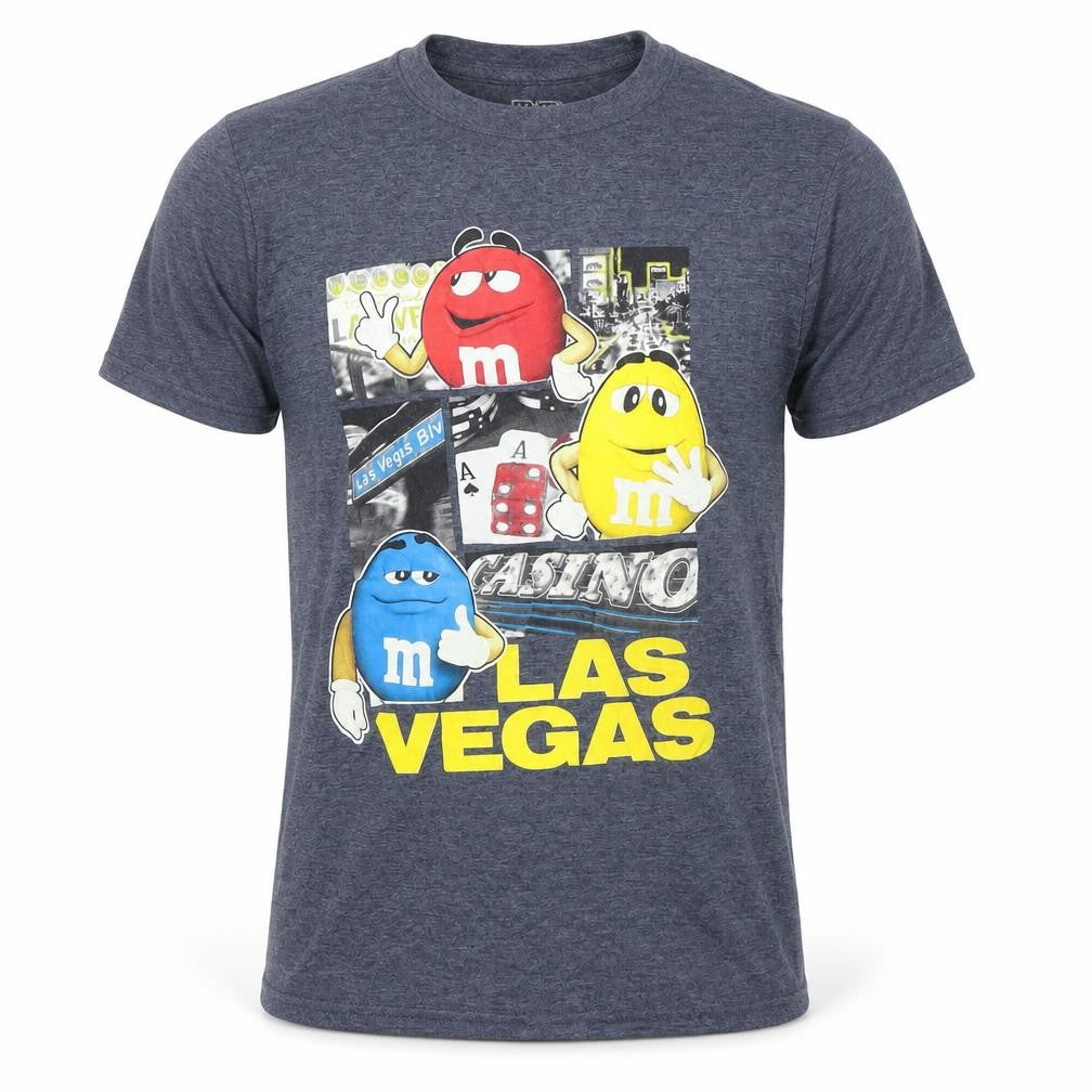 M&M's Men's Blue Graphic Las Vegas Short Sleeve T-Shirt Size S