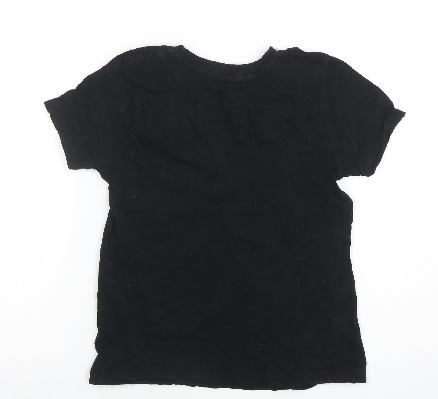 Pull&Bear Women's Black XS Basic Cotton Quote T-Shirt