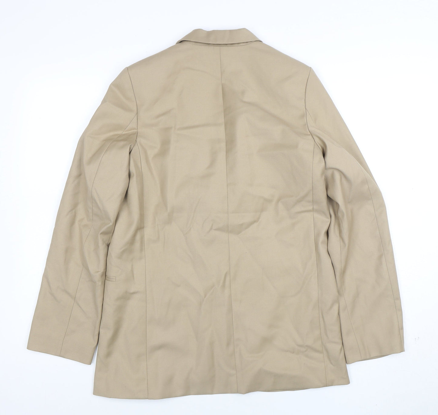 H&M Women Beige Single-Breasted Blazer XS Regular Fit Suit Jacket