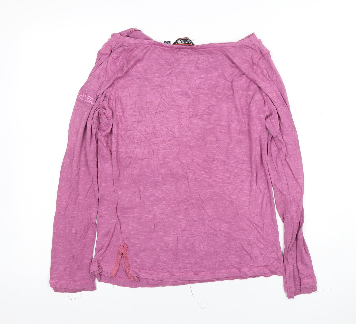 Regatta Womens Pink Long Sleeve Boat Neck Viscose T-Shirt Size 14