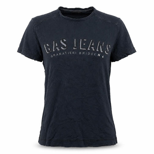GAS Womens Black Cotton Short Sleeve Crew Neck T-Shirt S