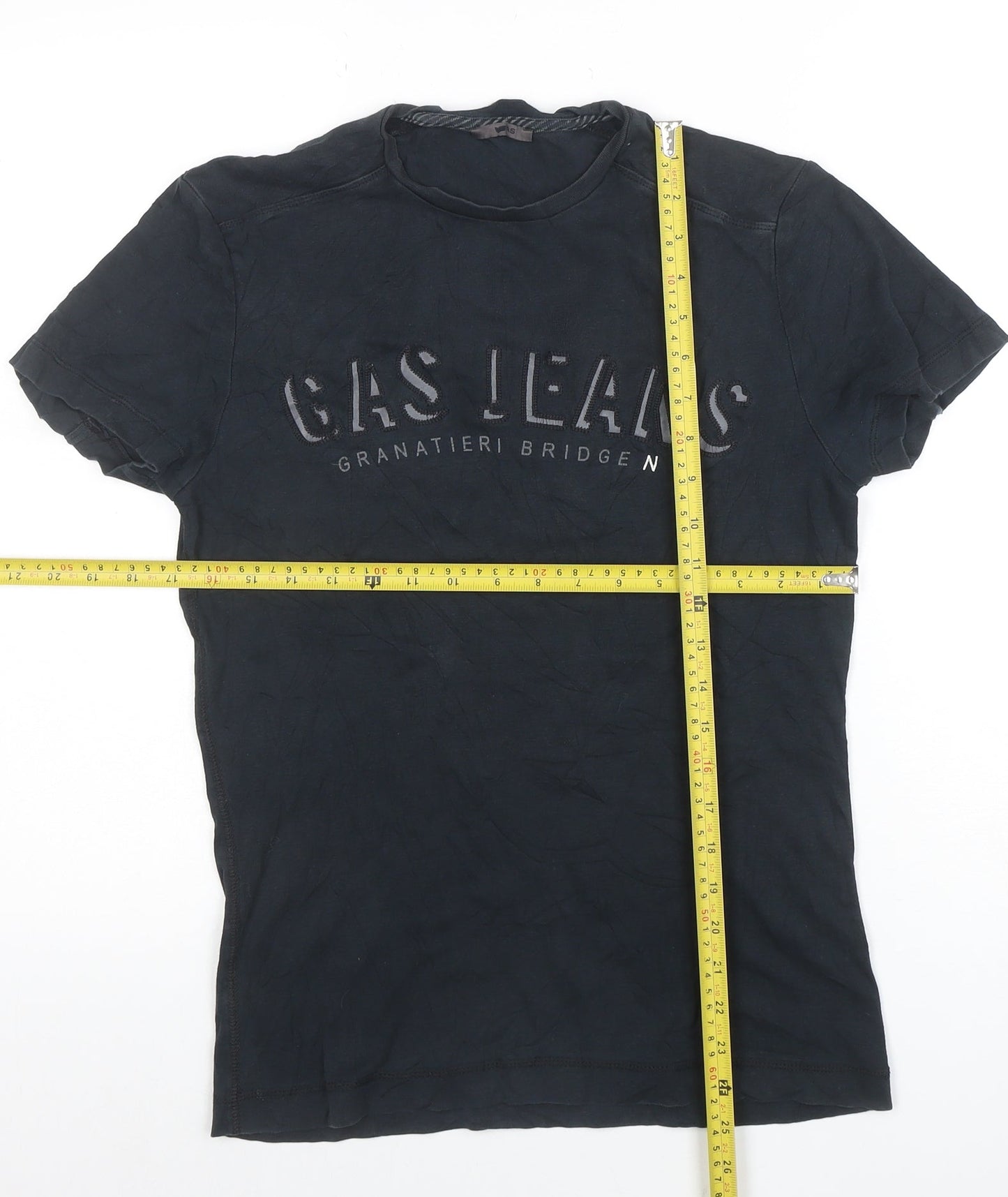GAS Womens Black Cotton Short Sleeve Crew Neck T-Shirt S