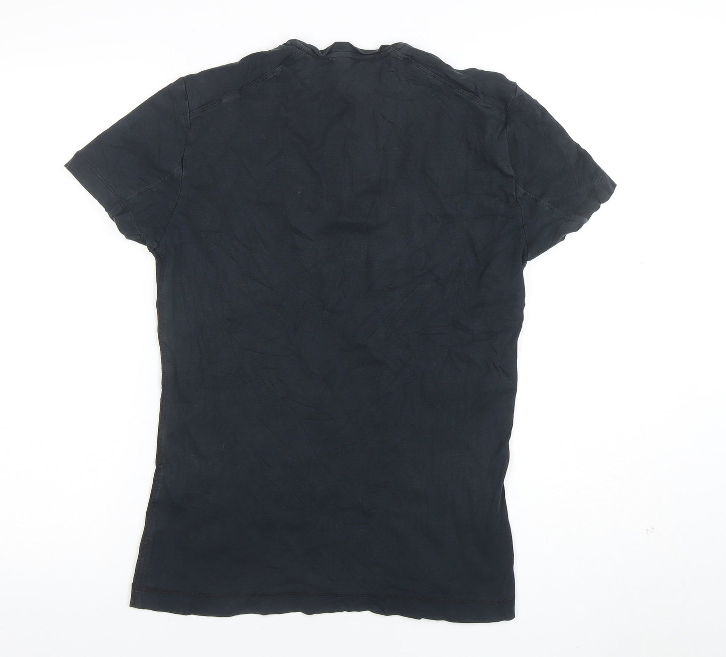 GAS Womens Black Cotton Short Sleeve Crew Neck T-Shirt S