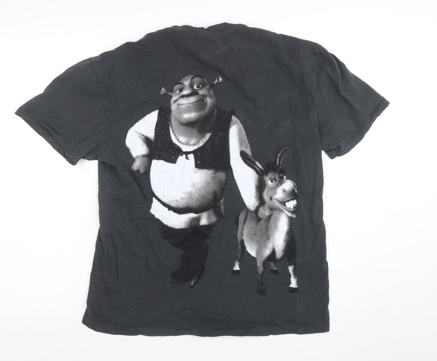 DreamWorks Shrek Black Graphic Men’s T-Shirt Size S Movie Print