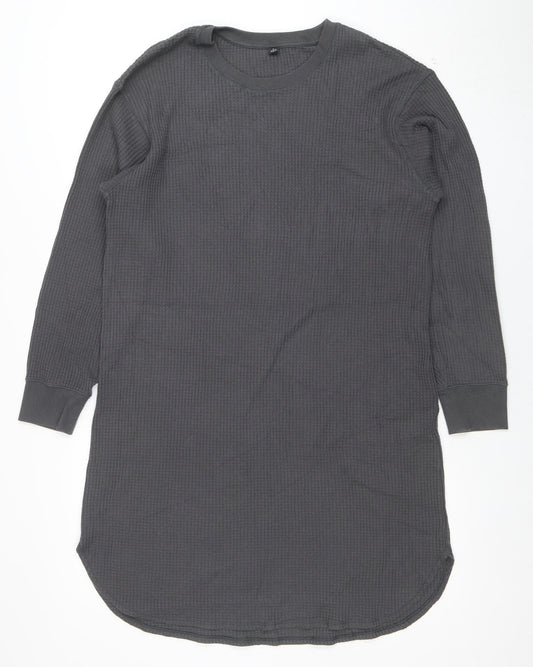 Uniqlo Women Grey M Long Sleeve Knit T-Shirt Dress