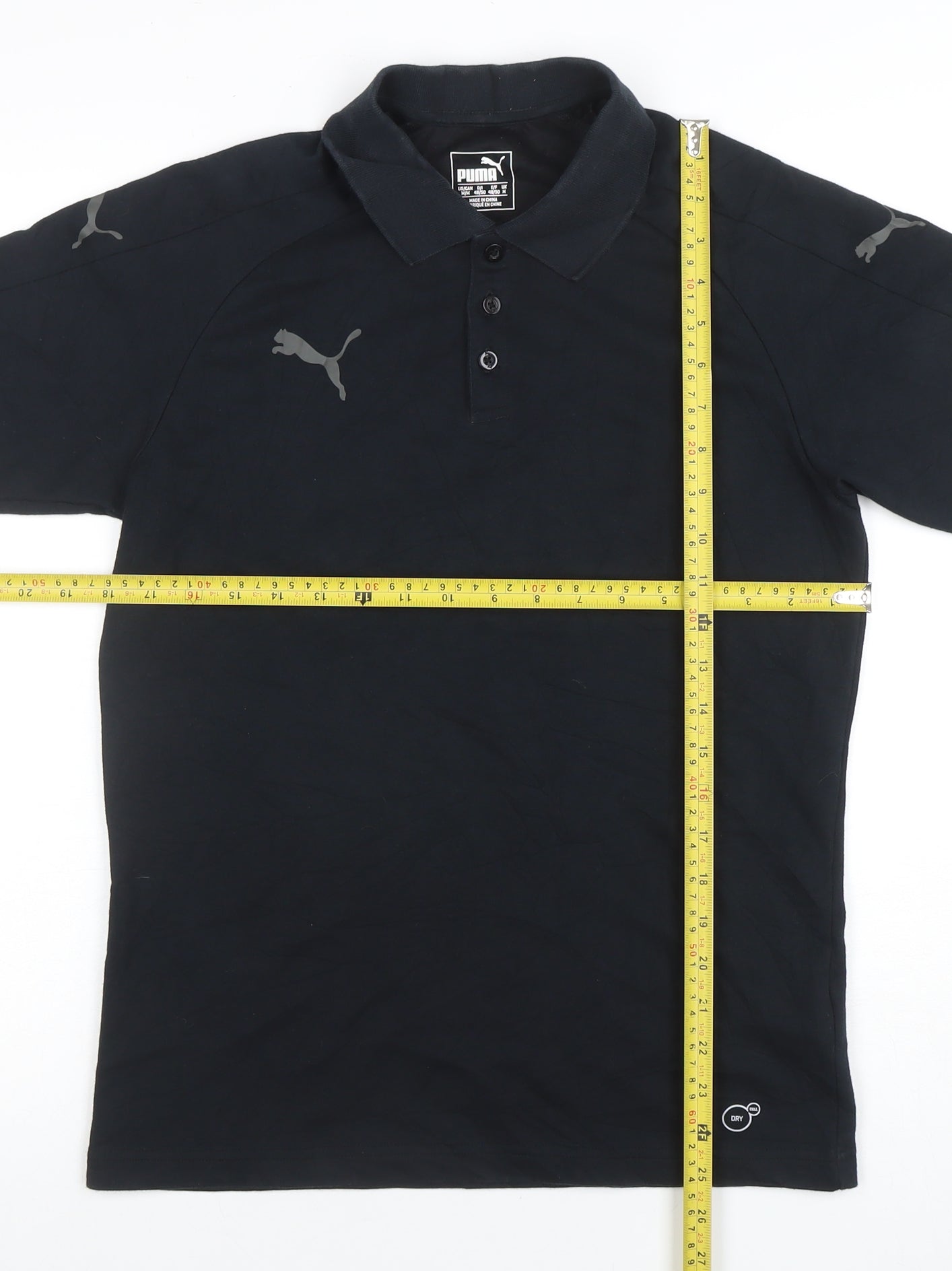 Puma Men’s Black Regular Fit Performance Polo Shirt Size M