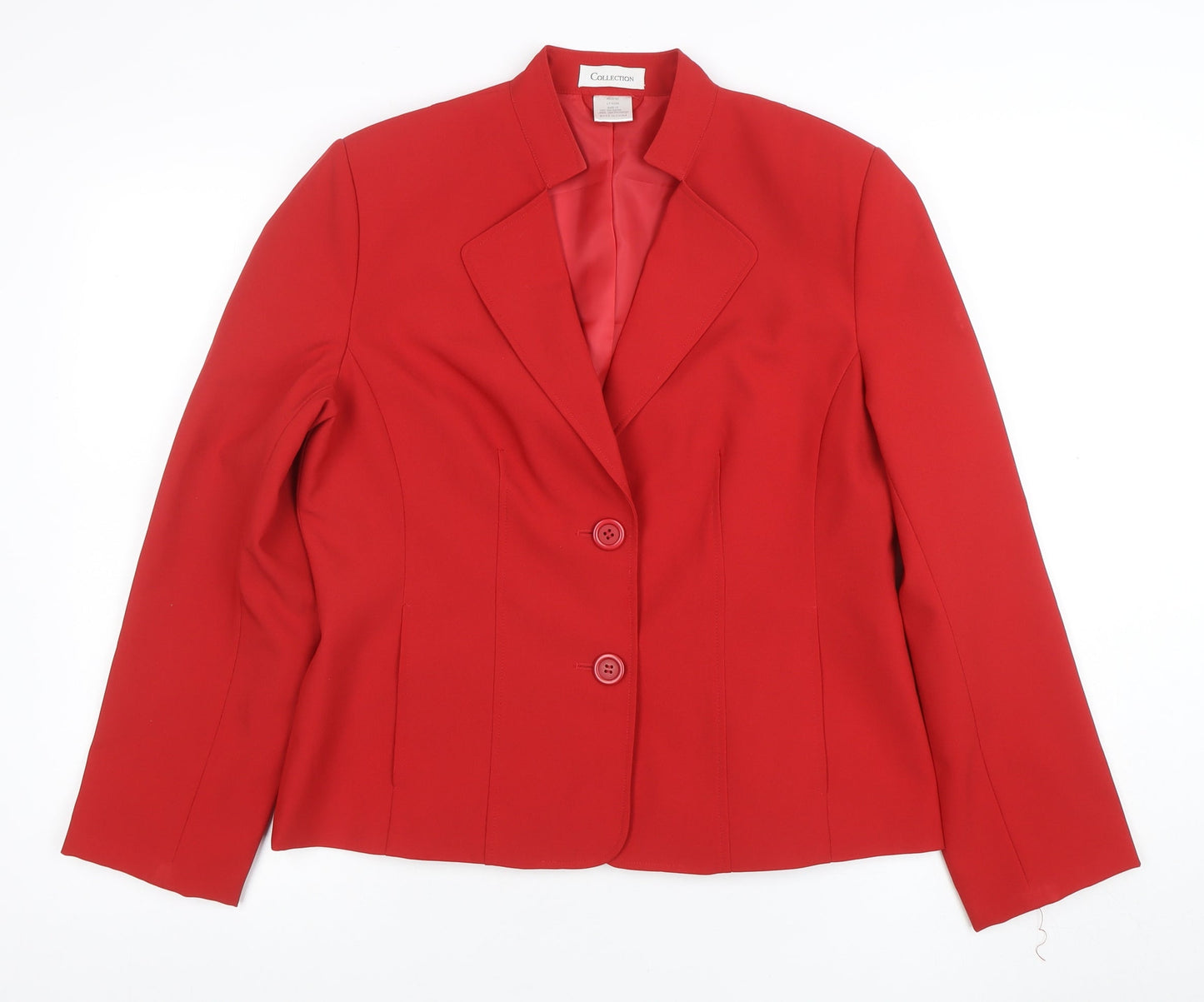 Marks and Spencer Women Red Two-Button Blazer Jacket Size 14