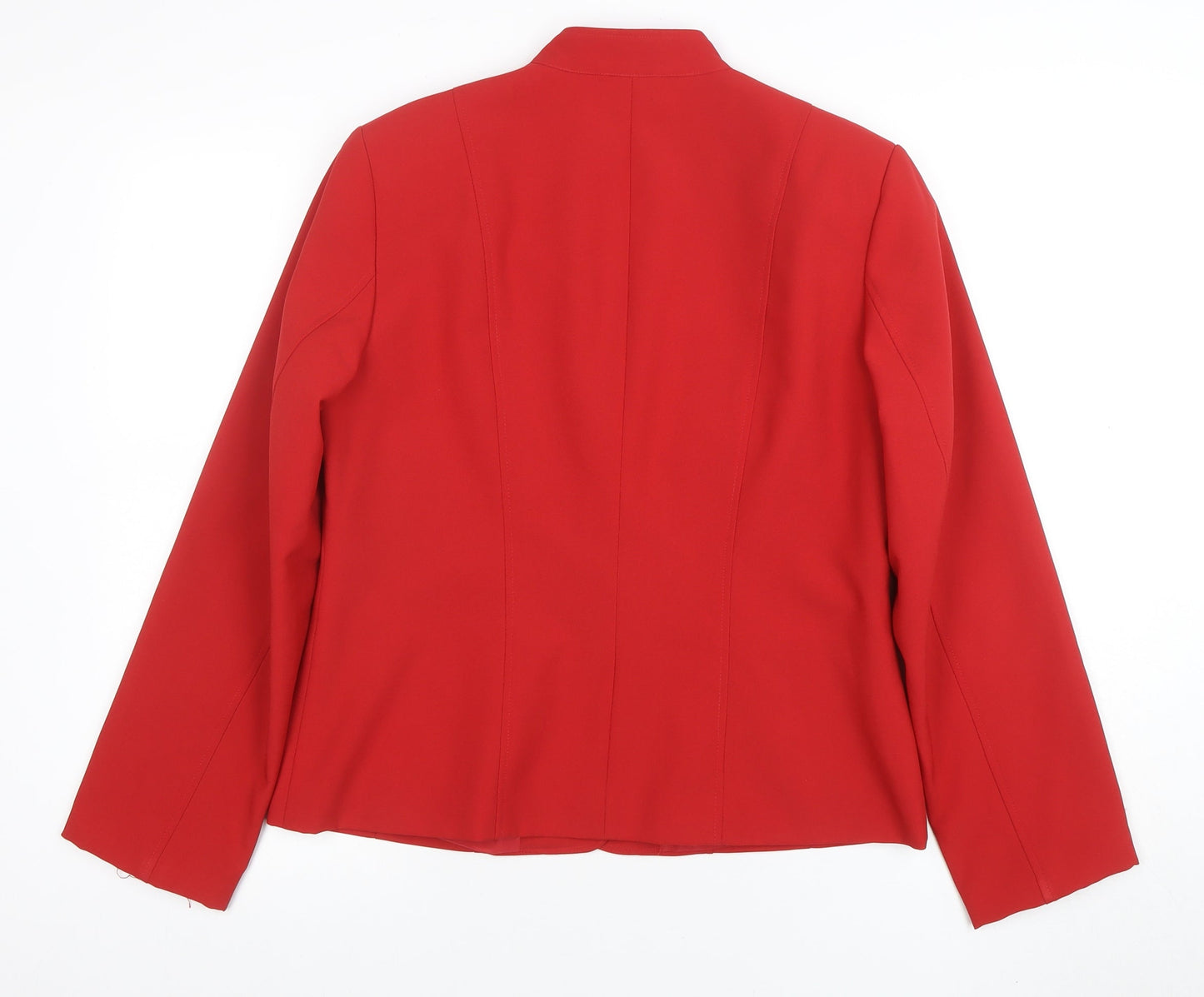 Marks and Spencer Women Red Two-Button Blazer Jacket Size 14