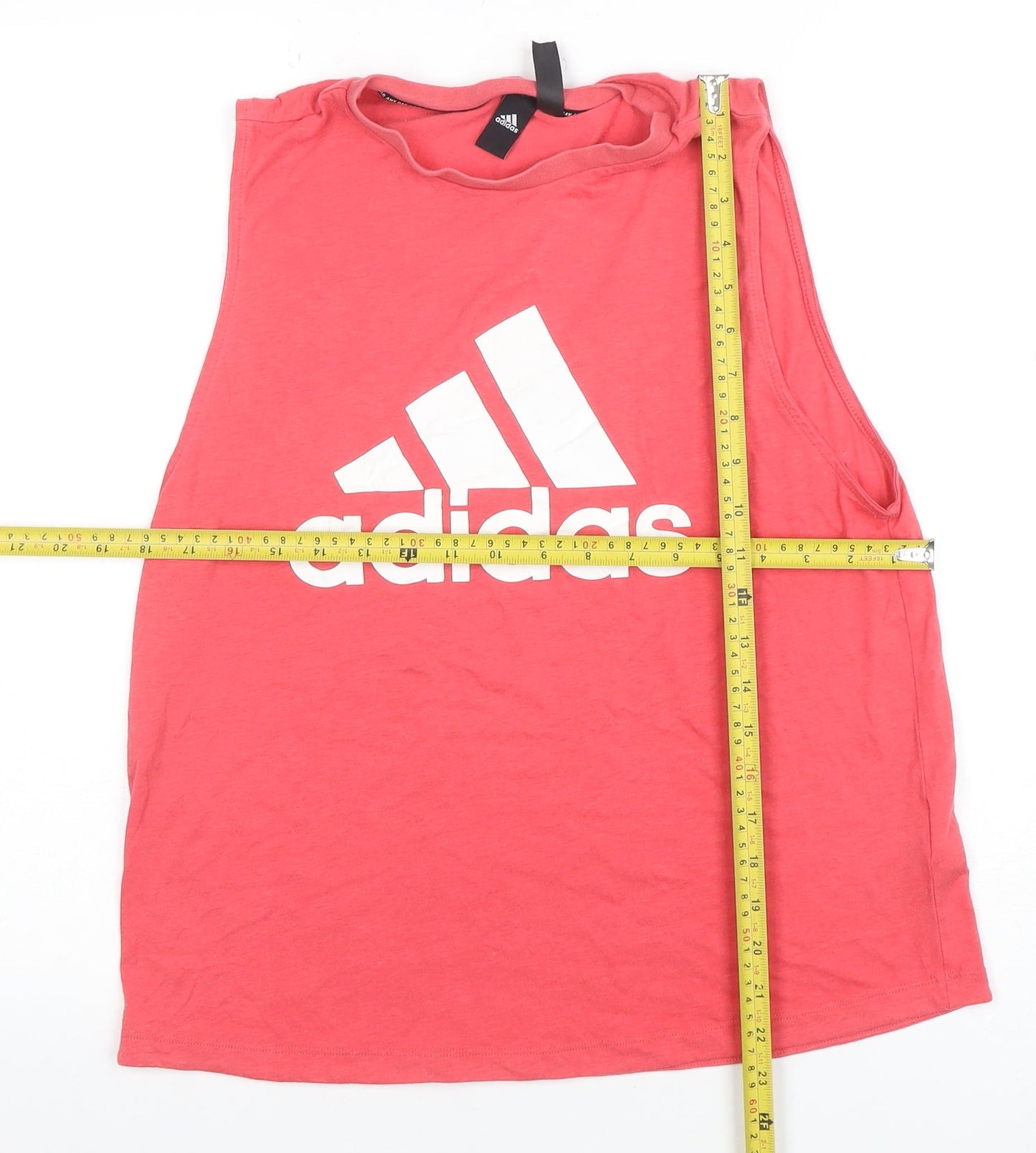 Adidas Womens Pink Sleeveless Logo Tank Top Size M