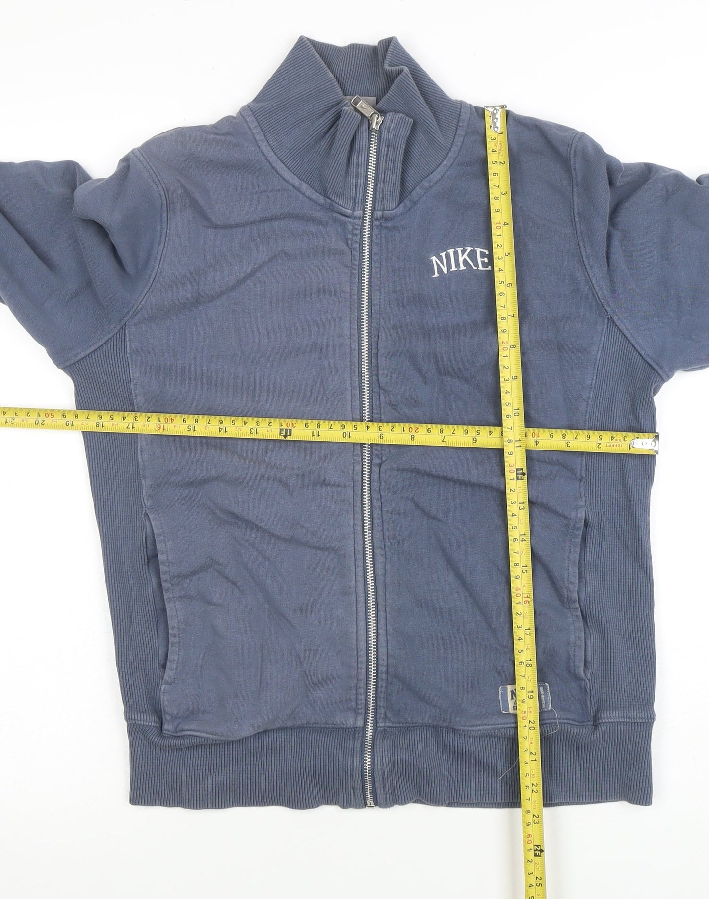 Nike Women’s Blue Full Zip Sweatshirt Size L Classic Casual Style