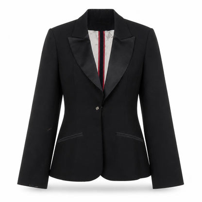 River Island Black Shawl Lapel Tuxedo Blazer Women Size 8