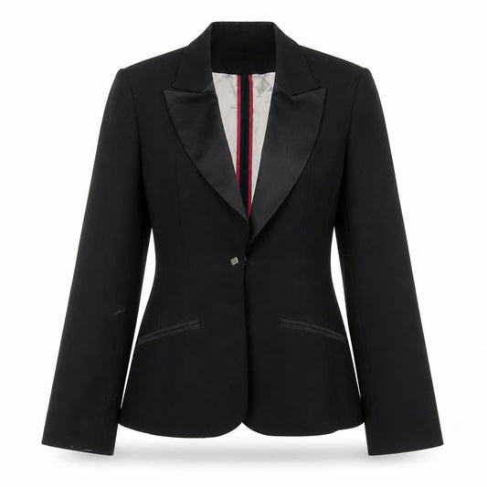 River Island Black Shawl Lapel Tuxedo Blazer Women Size 8