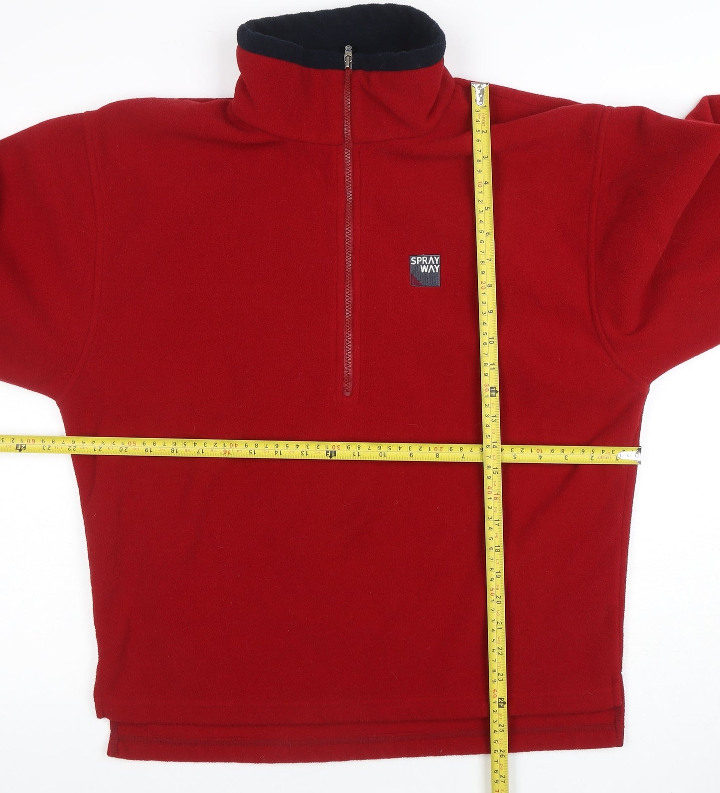 Sprayway Men’s Red Fleece 1/4 Zip Outdoor Jacket Size M