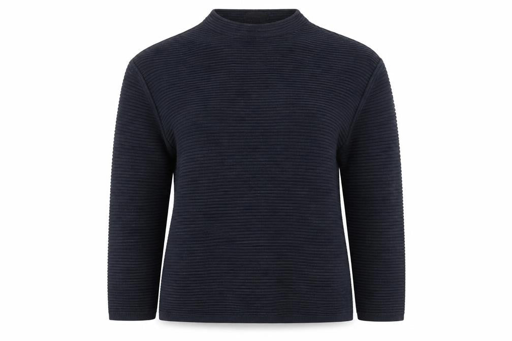 Topshop Womens Black Mock Neck Ribbed Knit Pullover Jumper Size 10
