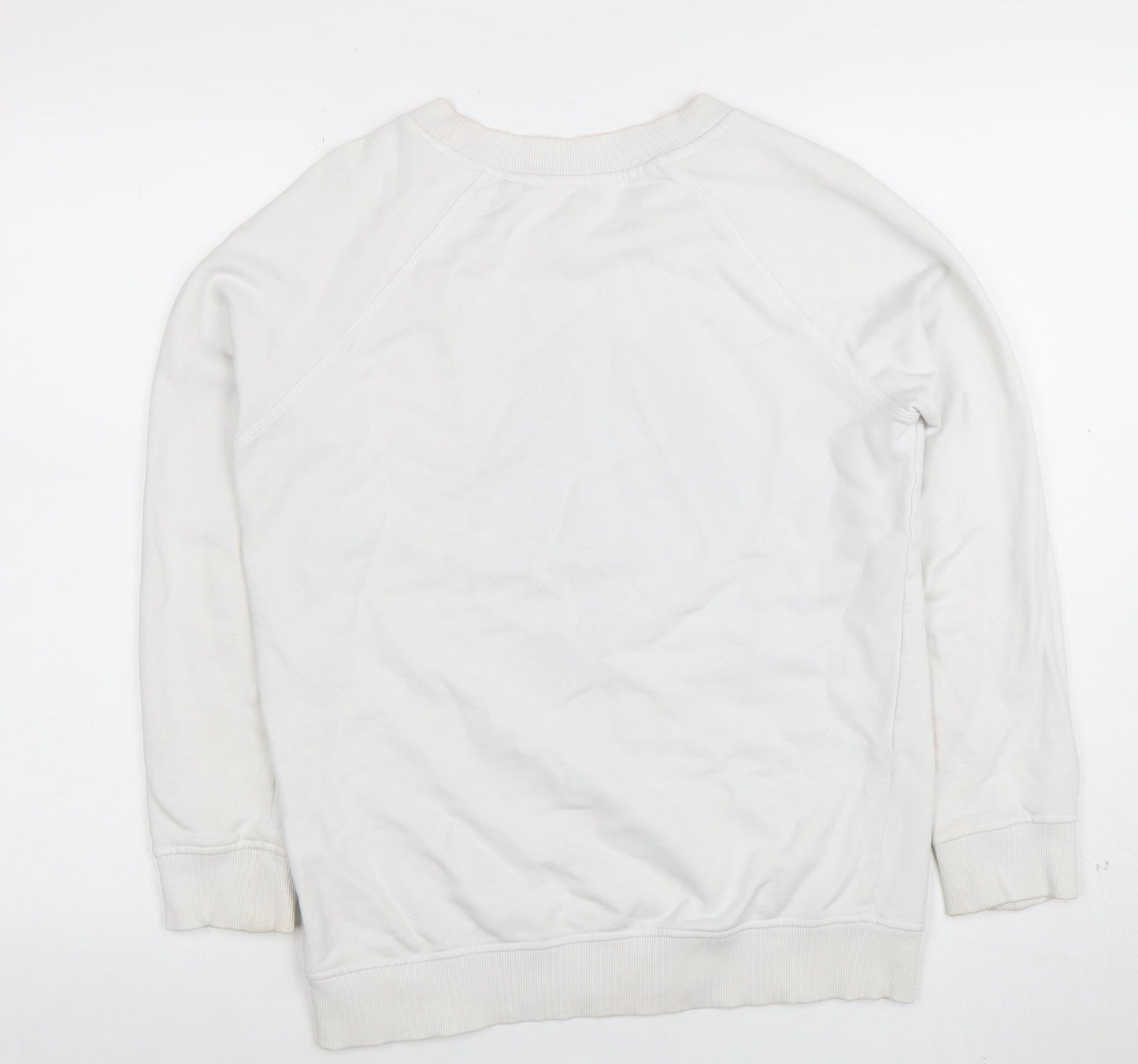 Next Women’s White Tree Print Cotton Pullover Sweatshirt Size 8