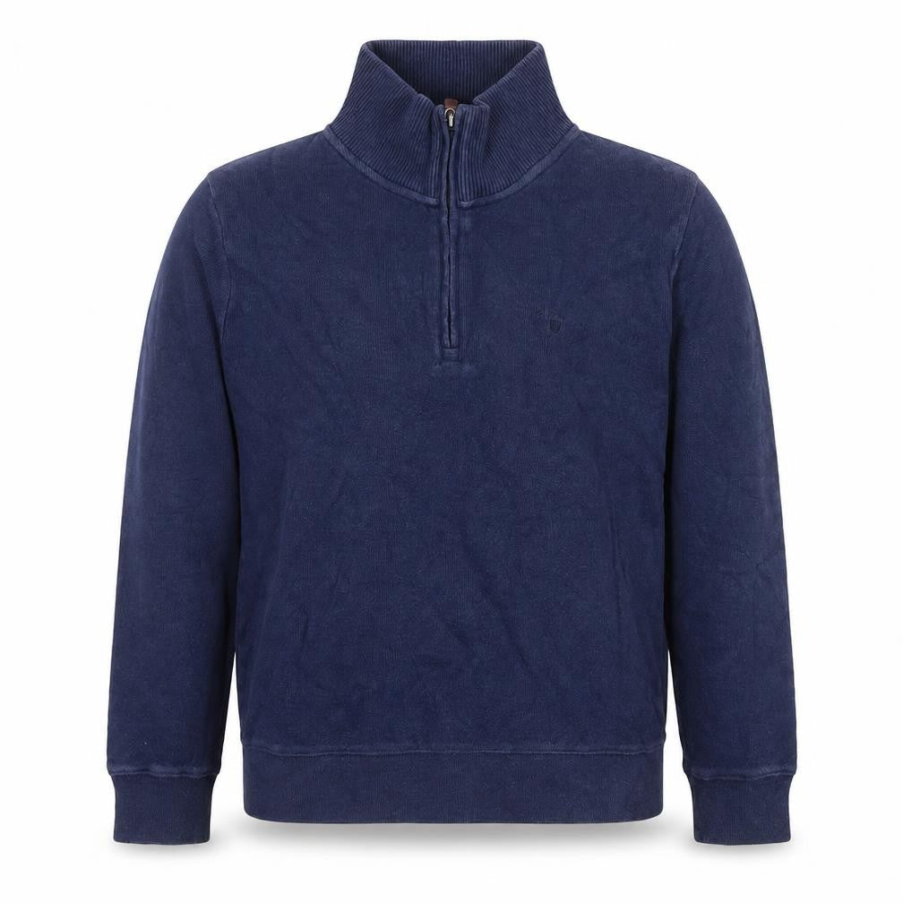 GANT Men's Blue 1/4 Zip Cotton Sweatshirt Size S