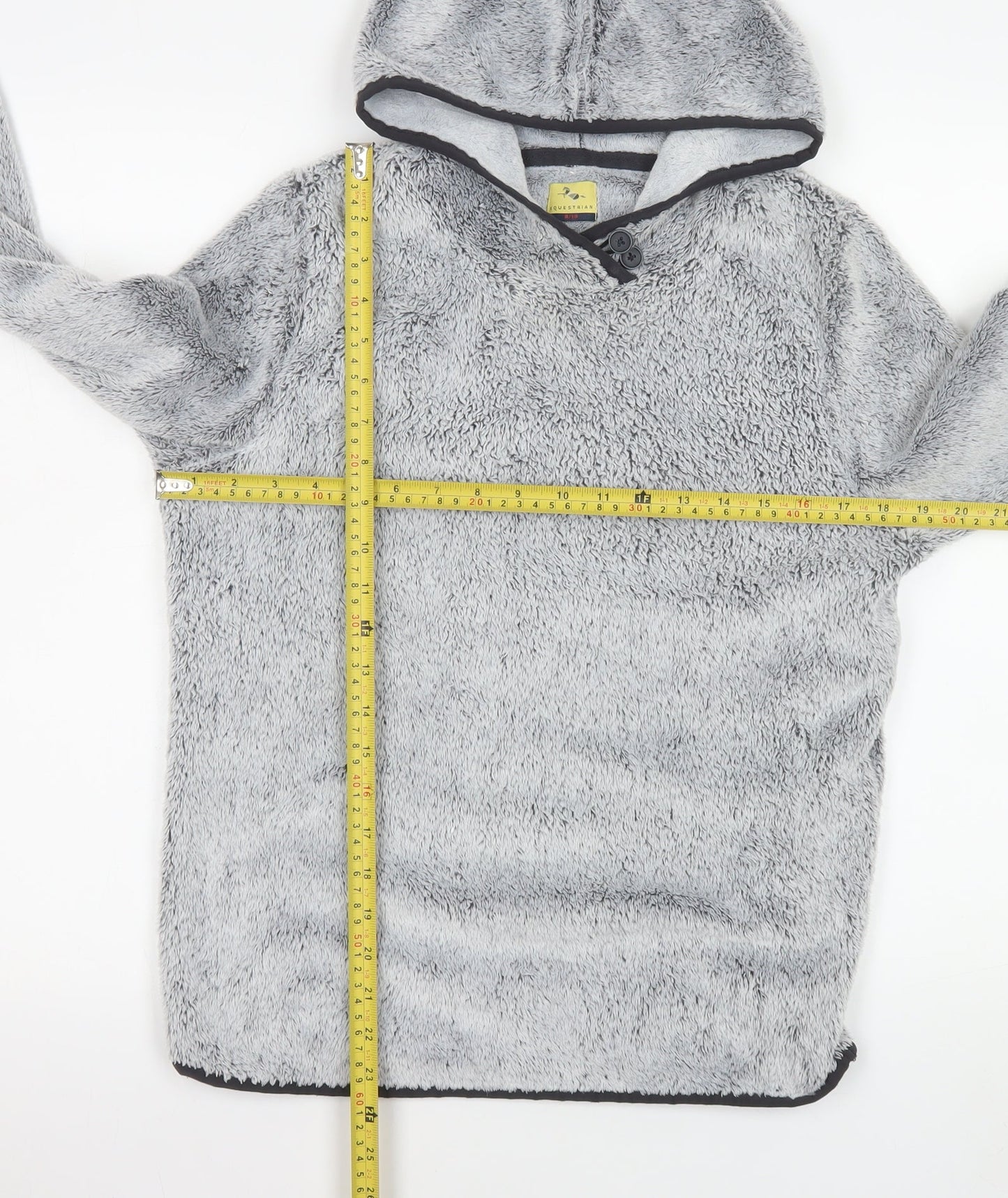 Equestrian Women Grey Size 8/10 Fleece Pullover Hoodie