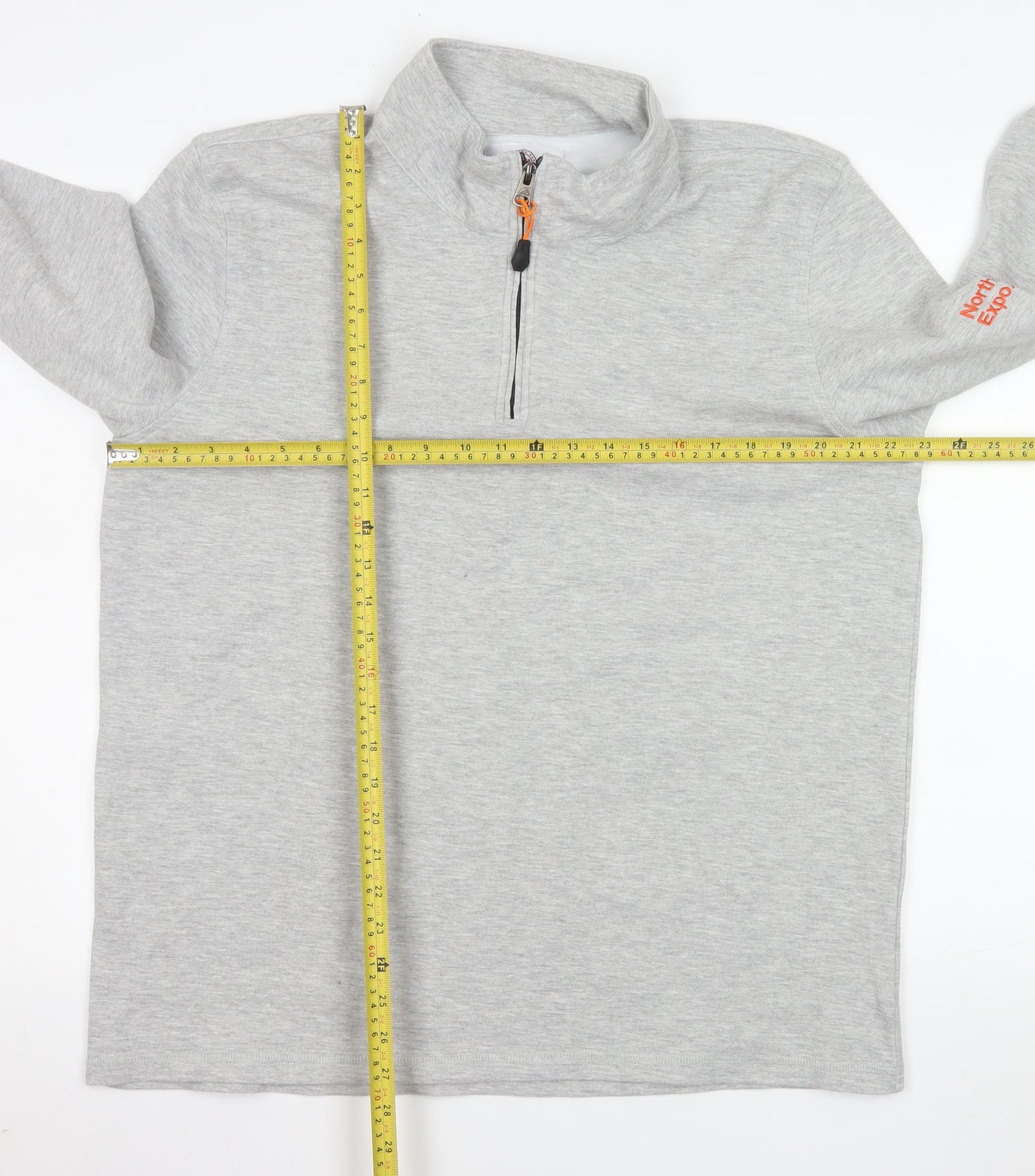 Northern Expo Men's Grey XL 1/4 Zip Pullover Sweatshirt