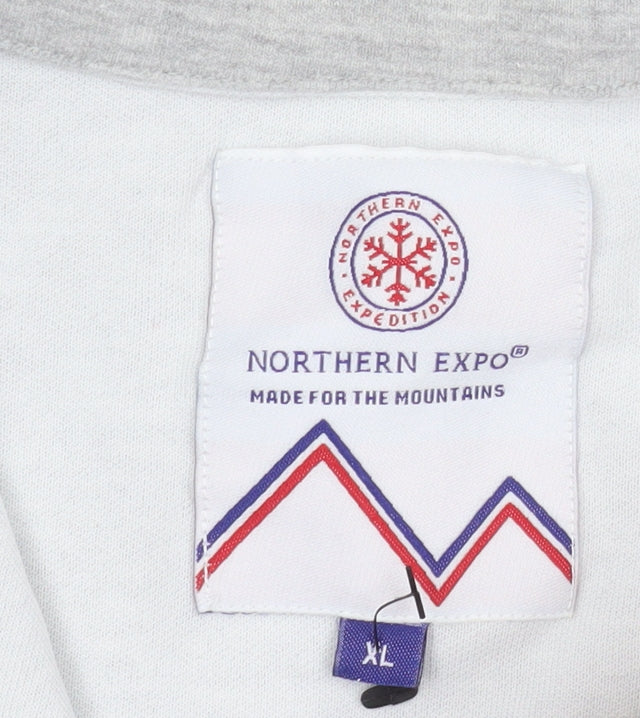 Northern Expo Men's Grey XL 1/4 Zip Pullover Sweatshirt