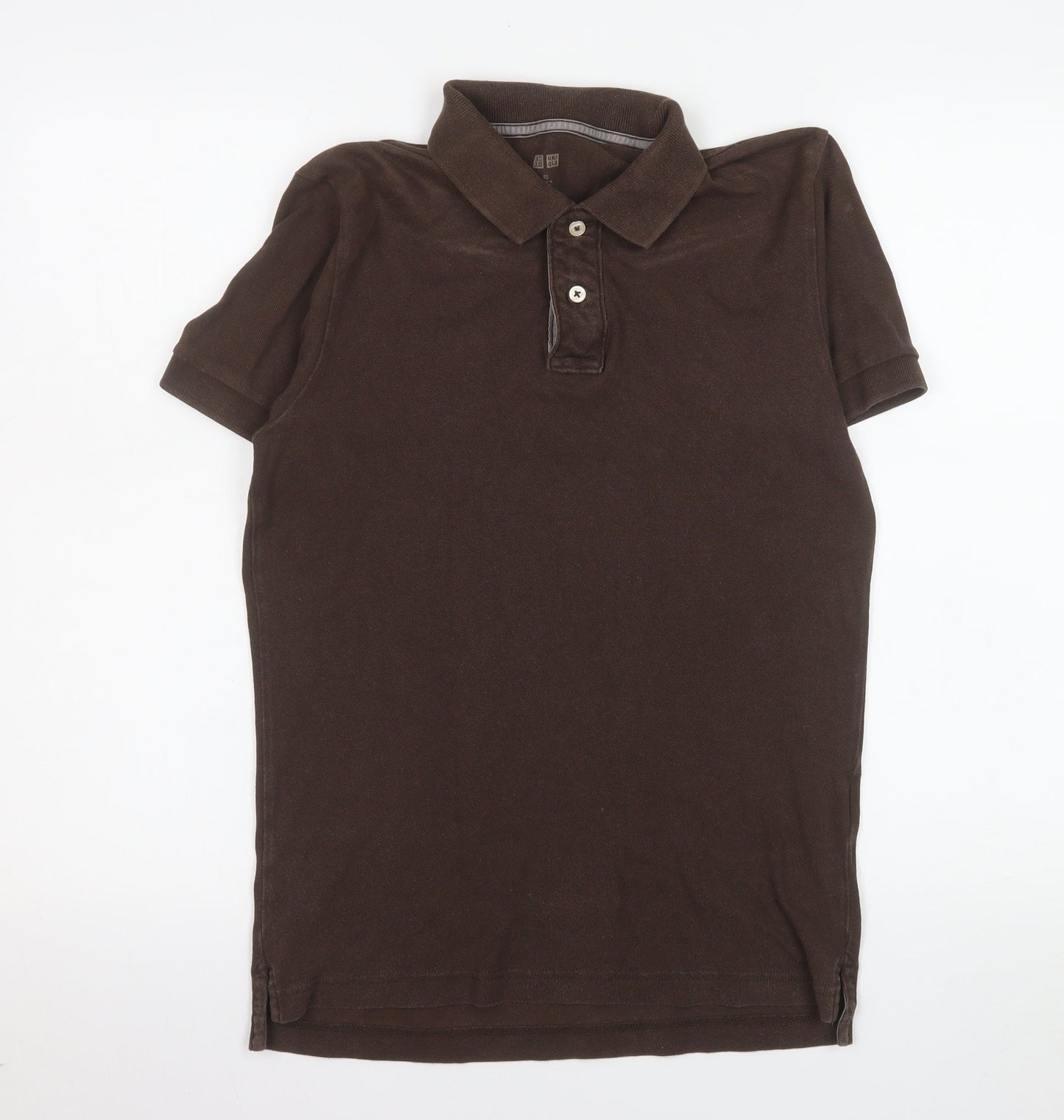 Uniqlo Men's Brown Cotton Short Sleeve Polo Shirt XS